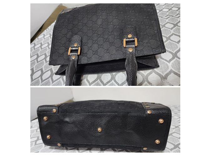 Tote Gucci GG Canvas Nailhead Black Nero - vista 4