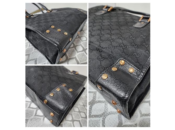 Tote Gucci GG Canvas Nailhead Black Nero - vista 6