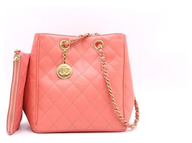 Chanel Borsa a secchiello CC COIN Edizione Limitata con catena dorata Season Rosa - vista 2