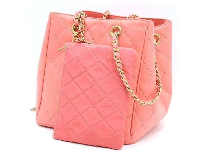 Chanel Borsa a secchiello CC COIN Edizione Limitata con catena dorata Season Rosa - vista 8