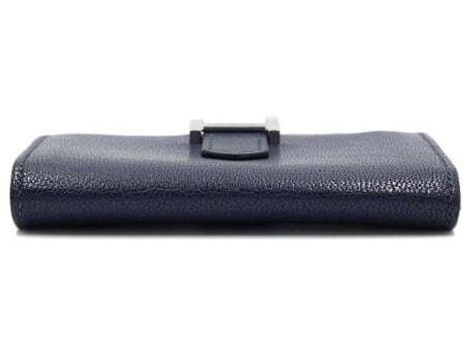 Trim Hermès App Song Kartenetui in Blau mit silbernem Rand - Ansicht 7