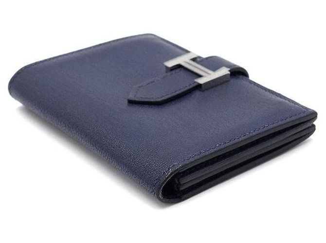 Trim Hermès App Song Kartenetui in Blau mit silbernem Rand - Ansicht 8
