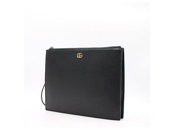 Gucci Clutch con tracolla in pelle Nero - vista 2