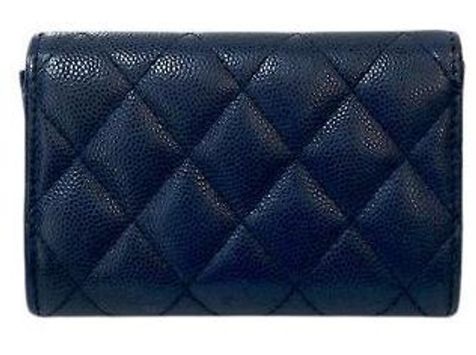 Chanel Kartenetui aus Navy Caviar Leder Blau - Ansicht 3