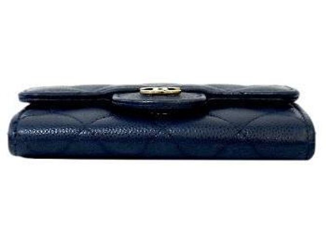 Chanel Kartenetui aus Navy Caviar Leder Blau - Ansicht 4