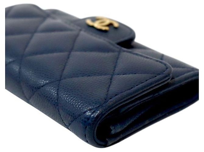 Chanel Kartenetui aus Navy Caviar Leder Blau - Ansicht 6