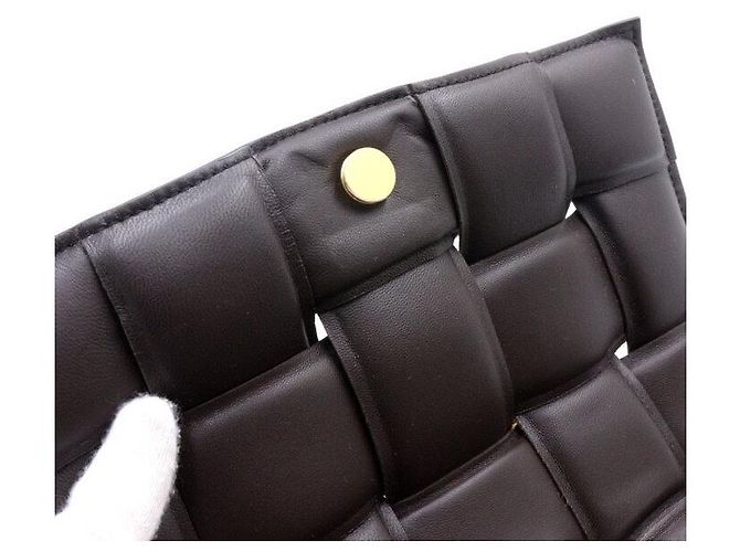 Bottega Veneta Borsa Tote Cassette con manico superiore e tracolla a catena Intrecciato Pondenate Brown Marrone - vista 5