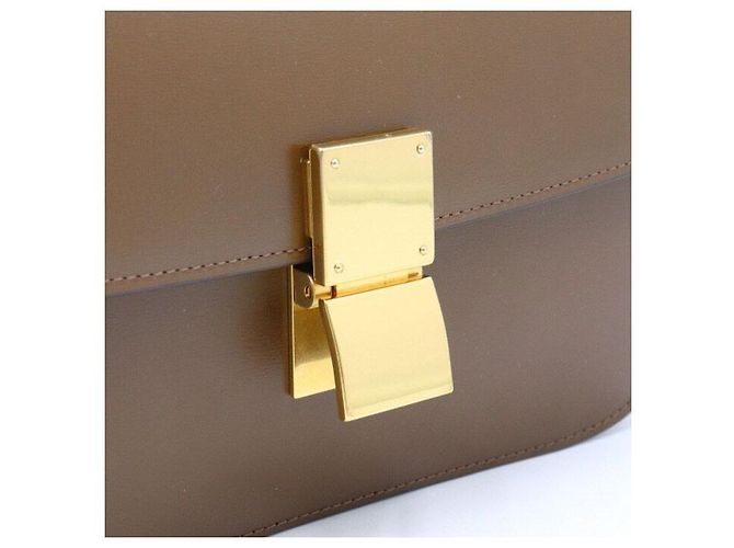 Céline Borsa a spalla e borsa a tracolla Classic Box in pelle di vitello Medium Marrone - vista 3