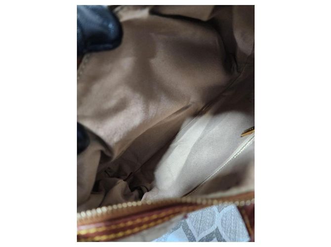 Céline Celine Vintage Macadam Hobo Schultertasche Beige/Braun - Ansicht 10
