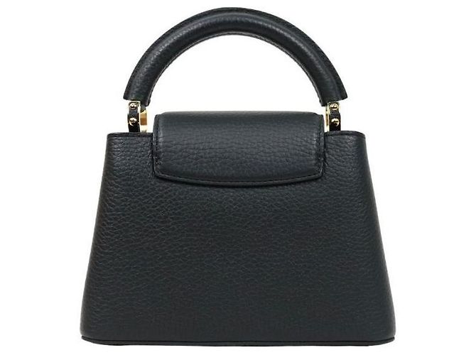Louis Vuitton Mini Borsa Tote Capucines Nera Nero - vista 3
