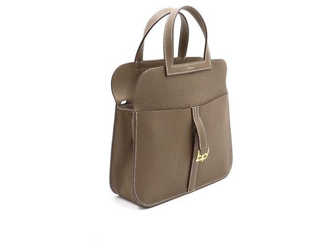 Hermès Borsa Tote Halzan Etoupe Clément Hardware con borsa a tracolla e borsa a spalla Marrone - vista 3
