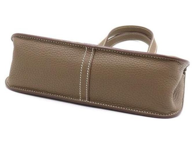 Hermès Borsa Tote Halzan Etoupe Clément Hardware con borsa a tracolla e borsa a spalla Marrone - vista 6