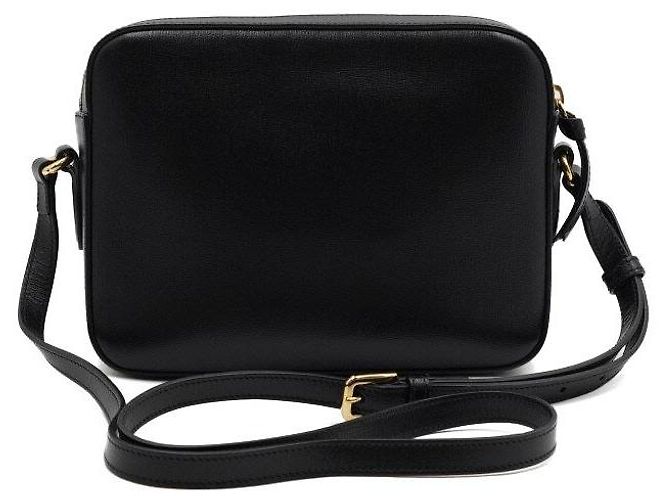Horsebit 1955 Gucci Piccola borsa a tracolla e a flap in pelle nera con morsetto - vista 4