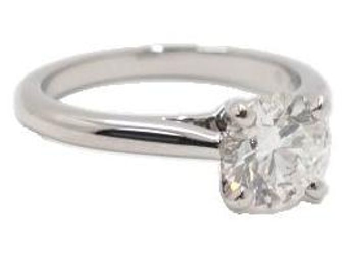 Cartier Platin Solitär Diamant Ehering Größe Silber - Ansicht 3