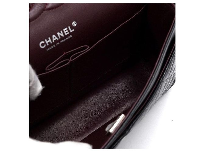 Chanel Borsa a tracolla Black Caviar Classic Medium con catena argentata Nero - vista 8