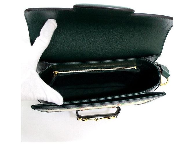 Gucci Canvas Horsebit Schultertasche Limitierte Edition Golden - Ansicht 7