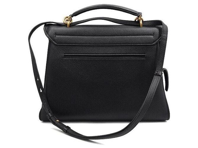Salvatore Ferragamo Gold Gancini Margot Large Tote Bag mit Tragegriff Schwarz - Ansicht 4