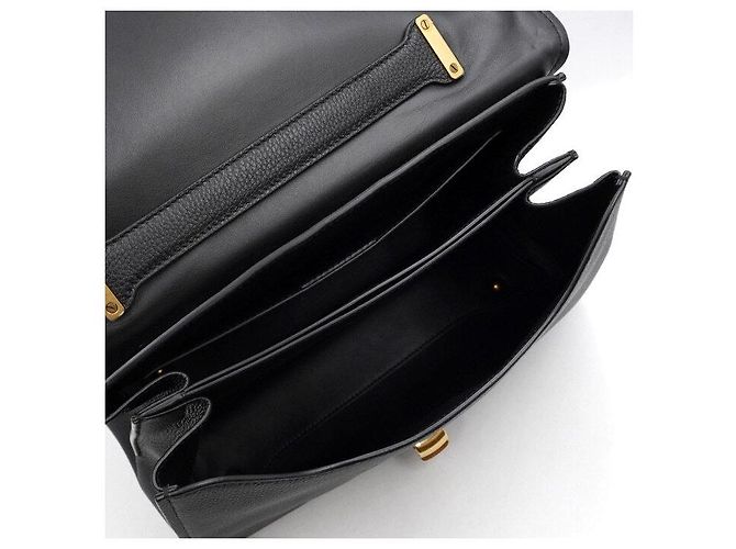 Salvatore Ferragamo Gold Gancini Margot Large Tote Bag mit Tragegriff Schwarz - Ansicht 5