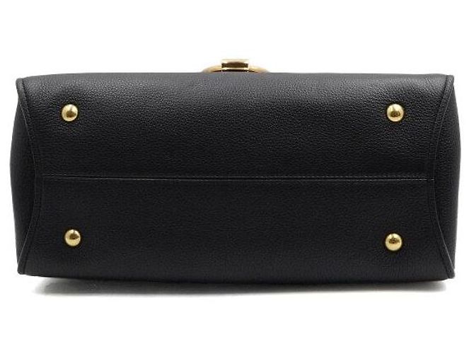 Salvatore Ferragamo Gold Gancini Margot Large Tote Bag mit Tragegriff Schwarz - Ansicht 7