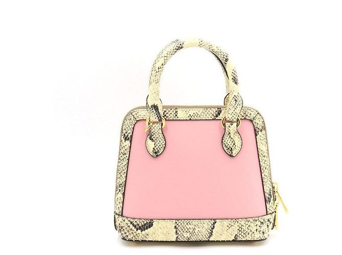 Horsebit 1955 Gucci Limitierte Mini Top Handle, Tote und Crossbody Tasche aus rosa Python mit Horsebit Pink - Ansicht 4