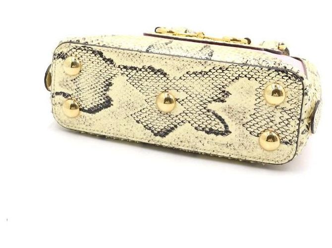 Horsebit 1955 Gucci Limitierte Mini Top Handle, Tote und Crossbody Tasche aus rosa Python mit Horsebit Pink - Ansicht 6