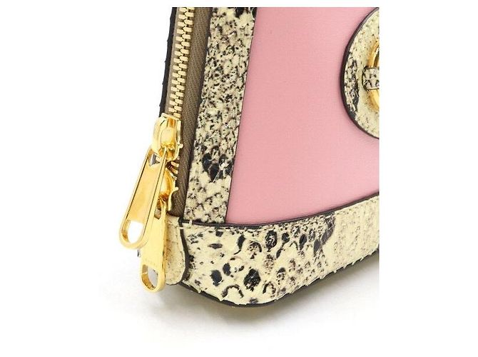 Horsebit 1955 Gucci Limitierte Mini Top Handle, Tote und Crossbody Tasche aus rosa Python mit Horsebit Pink - Ansicht 8
