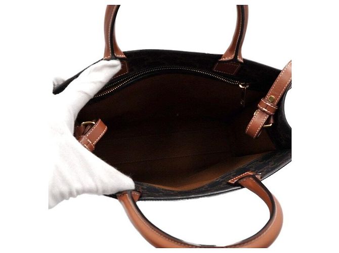 Céline Triomphe Small Vertical Cabas Tote und Schultertasche Schwarz - Ansicht 5