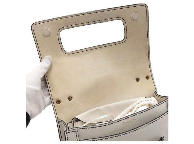 Dior Borsa a tracolla con patta e catena dorata - vista 7