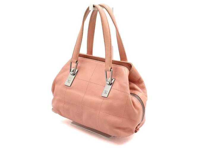 Chanel Borsa Tote e Borsa a Spalla in Caviar Soft Rosa con Cuciture CC Argentate - vista 2