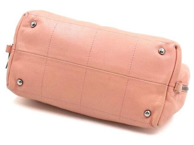 Chanel Borsa Tote e Borsa a Spalla in Caviar Soft Rosa con Cuciture CC Argentate - vista 6