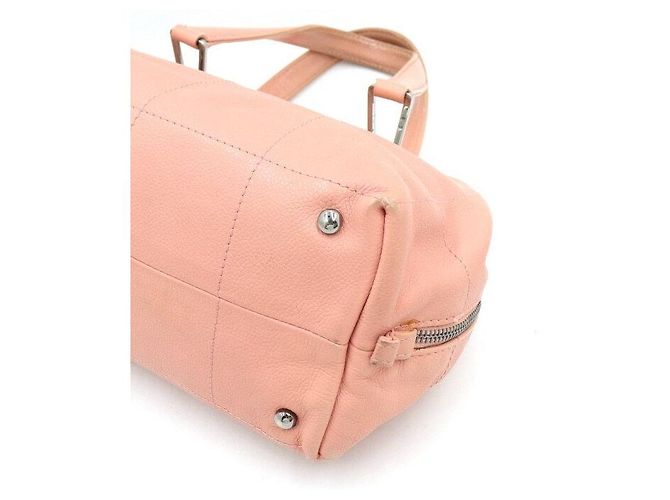 Chanel Borsa Tote e Borsa a Spalla in Caviar Soft Rosa con Cuciture CC Argentate - vista 7