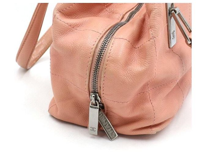 Chanel Borsa Tote e Borsa a Spalla in Caviar Soft Rosa con Cuciture CC Argentate - vista 8