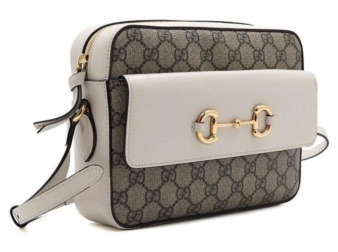 Horsebit 1955 Gucci Piccola borsa con patta e borsa a tracolla in pelle Horsebit Marrone - vista 3