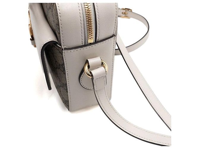 Horsebit 1955 Gucci Piccola borsa con patta e borsa a tracolla in pelle Horsebit Marrone - vista 9