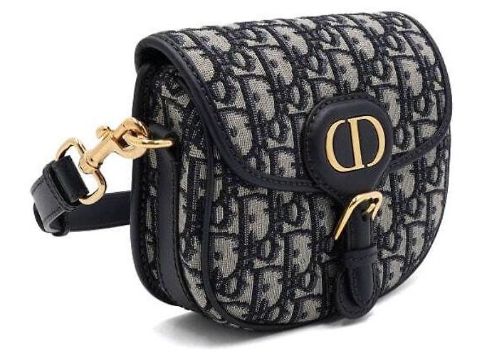 Dior Piccola borsa a tracolla e crossbody Bobby da donna in jacquard obliquo blu - vista 4