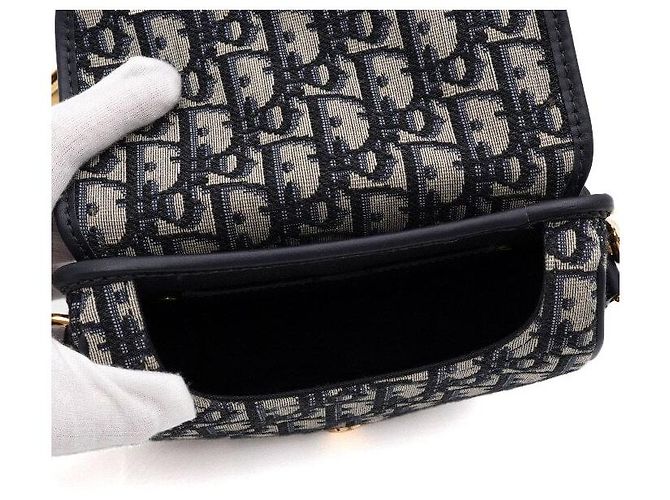 Dior Piccola borsa a tracolla e crossbody Bobby da donna in jacquard obliquo blu - vista 6