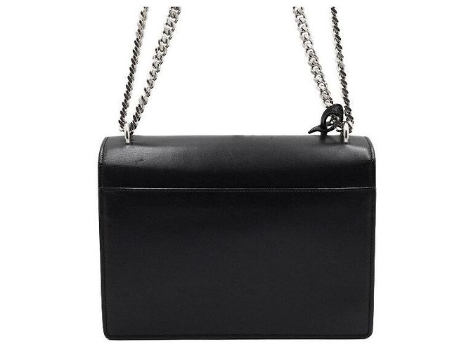 Saint Laurent Medium Sunset Monogram Black Schultertasche mit silberner Kette - Ansicht 4