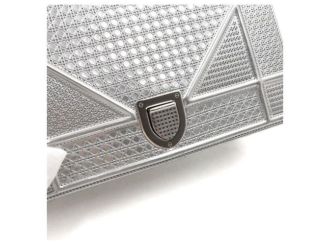 Borsa a tracolla e crossbody Diorama Silver Metallic Chain - vista 10