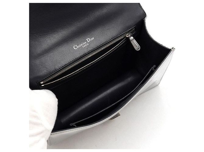 Borsa a tracolla e crossbody Diorama Silver Metallic Chain - vista 6