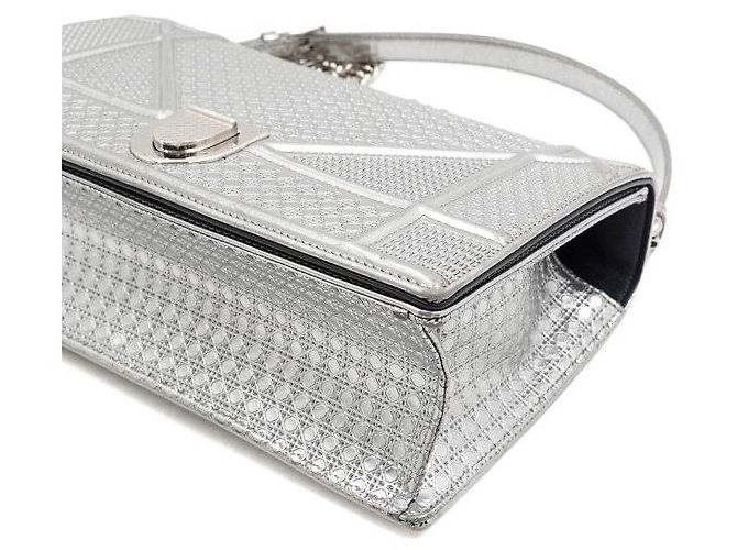 Borsa a tracolla e crossbody Diorama Silver Metallic Chain - vista 9