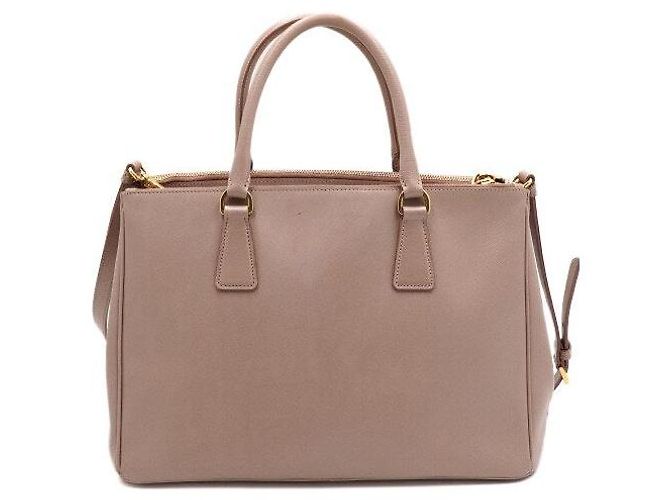 Prada Saffiano Lux Pink Double Zip Tote Bag - vista 4