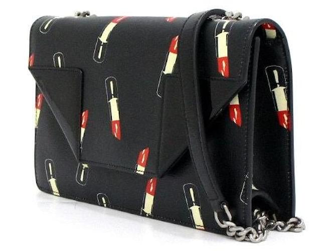 Saint Laurent Borsa a Spalla Lipstick Nero - vista 2