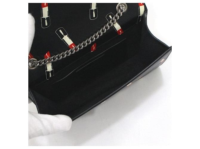 Saint Laurent Borsa a Spalla Lipstick Nero - vista 6