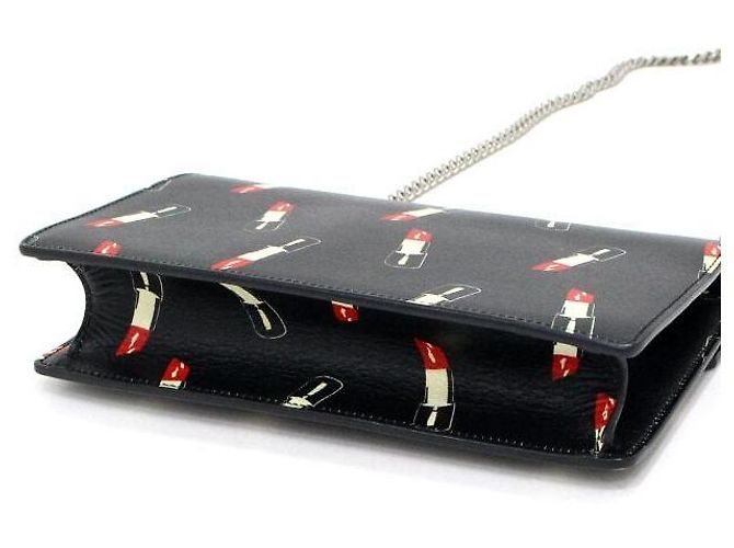 Saint Laurent Borsa a Spalla Lipstick Nero - vista 7