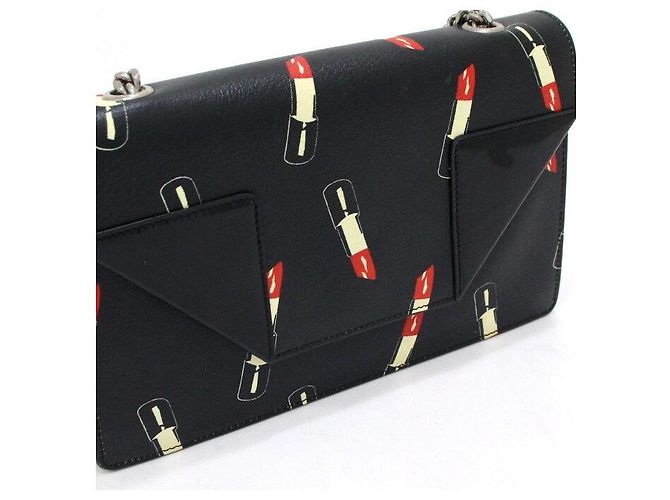 Saint Laurent Borsa a Spalla Lipstick Nero - vista 8