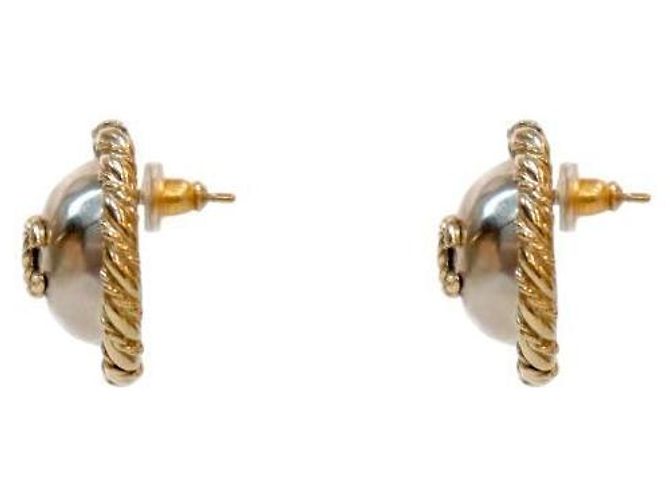 Chanel Round CC Gold Ohrringe Golden - Ansicht 2
