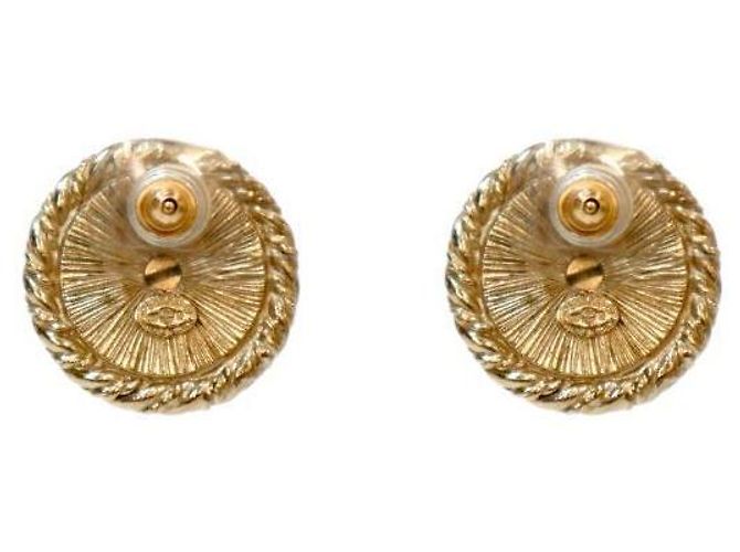 Chanel Round CC Gold Ohrringe Golden - Ansicht 3