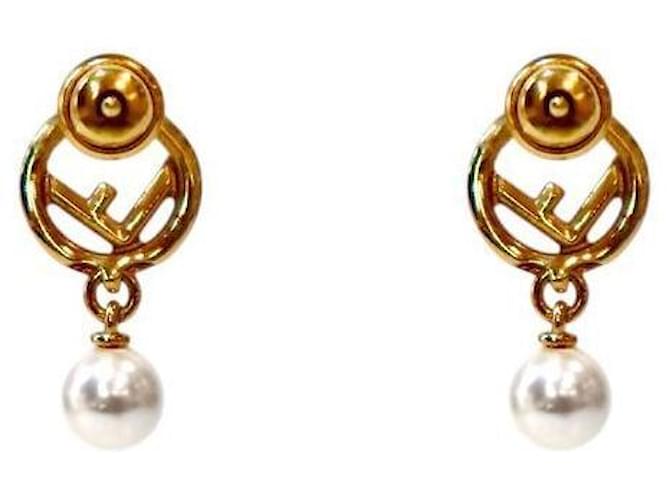 Fendi Orecchini Pearl Drop Is Gold D'oro - vista 3