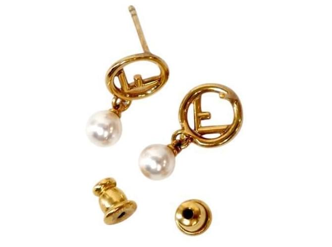 Fendi Orecchini Pearl Drop Is Gold D'oro - vista 4