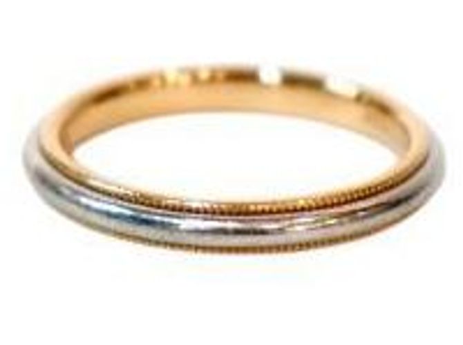 Tiffany & Co Milgrain-Ring aus Platin und Roségold - Ansicht 2